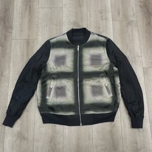 SS23 Rick Owens Drkshdw Reversible Flight Jacket Black/Black Plaid sz 44 Fits L